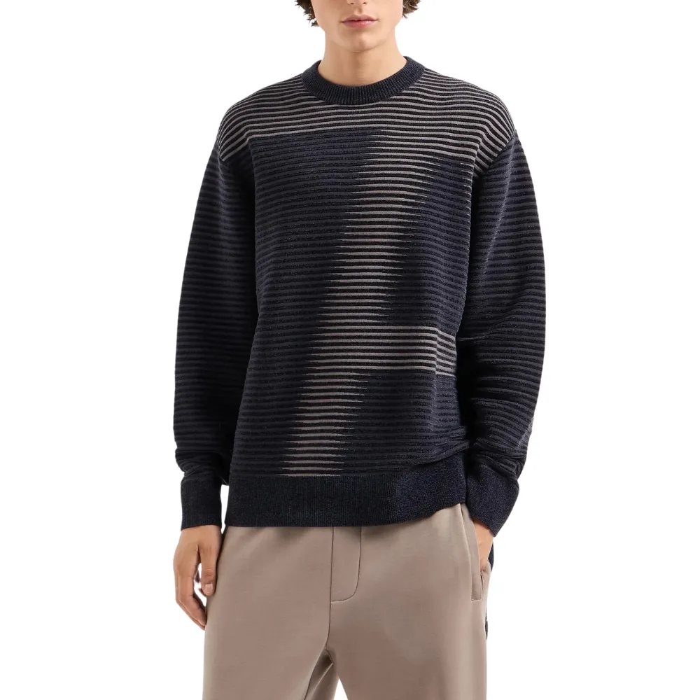 Maglione Armani Exchange a costine logo