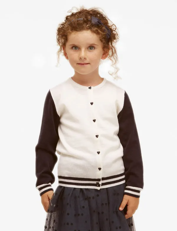 Maglione Cardigan - Bambina, Autunno/Inverno - 100% Lana Merino Bio - 100% Made in Italy | Brunella Gori