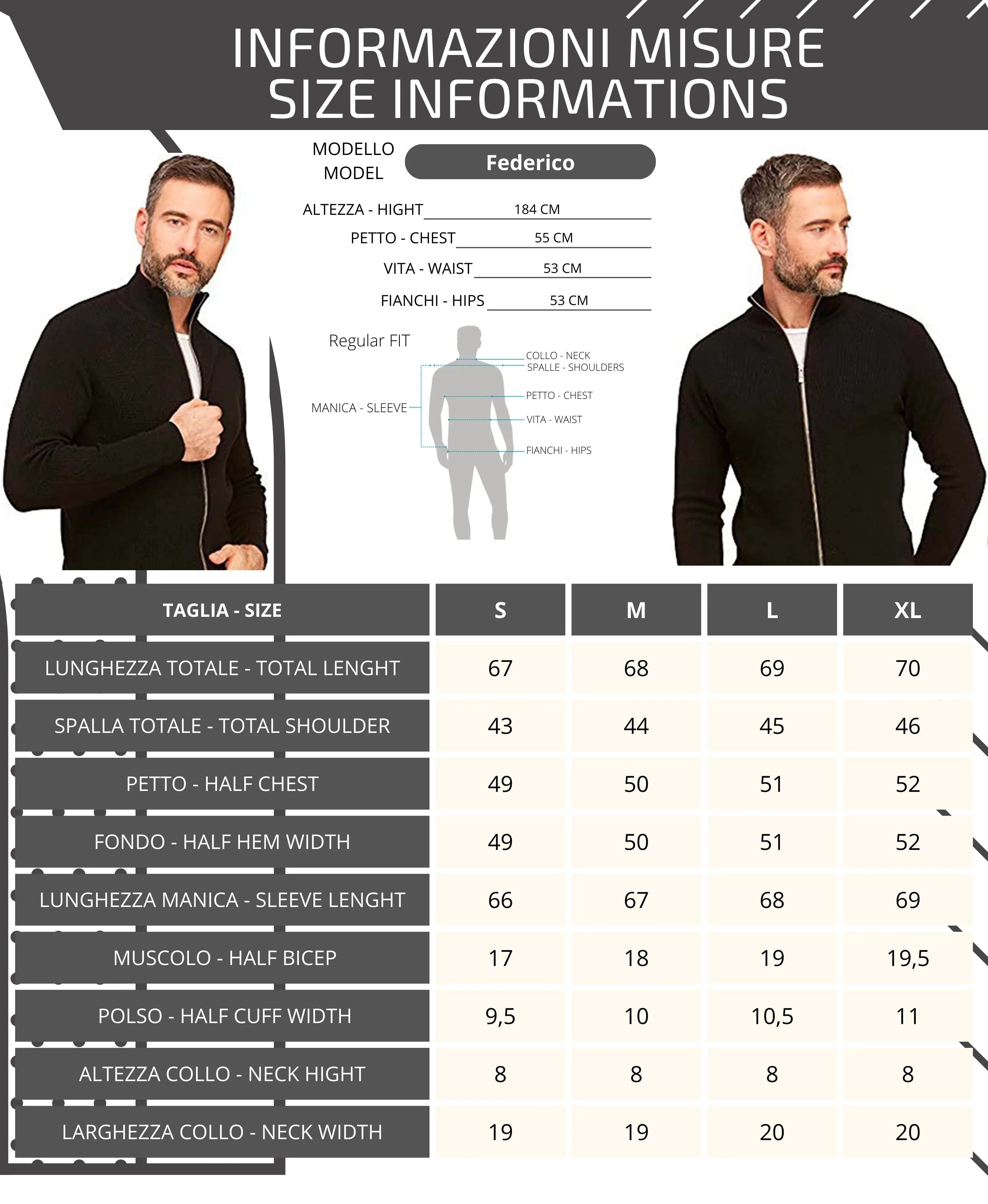Maglione Cardigan - Uomo, Autunno/Inverno - 100% Lana Merino Extrafine - 100% Made in Italy  | Brunella Gori