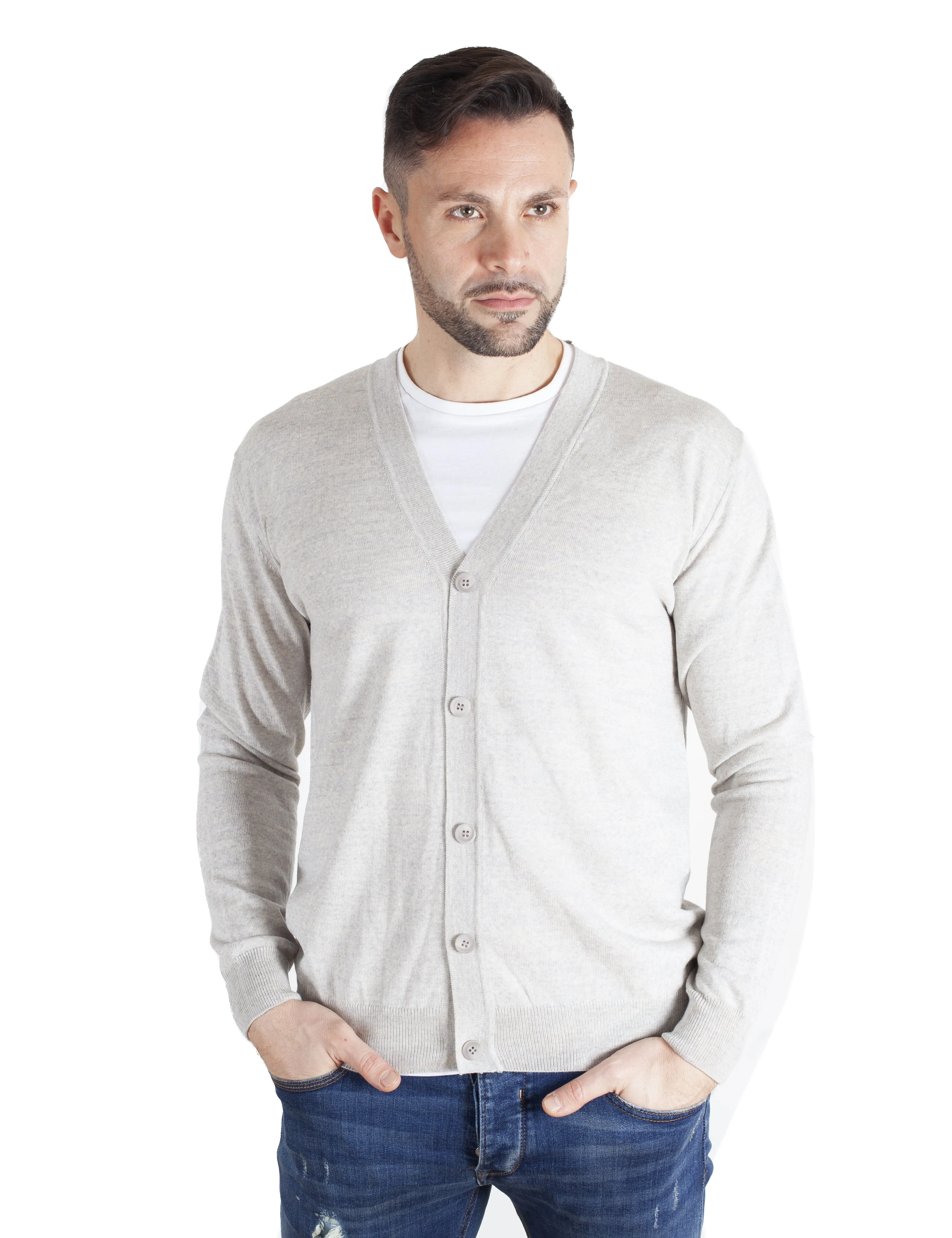 Maglione Cardigan - Uomo, Autunno/Inverno - 100% Lana Vergine Merino Extrafine Mulessing Free - 100% Made in Italy | Brunella Go