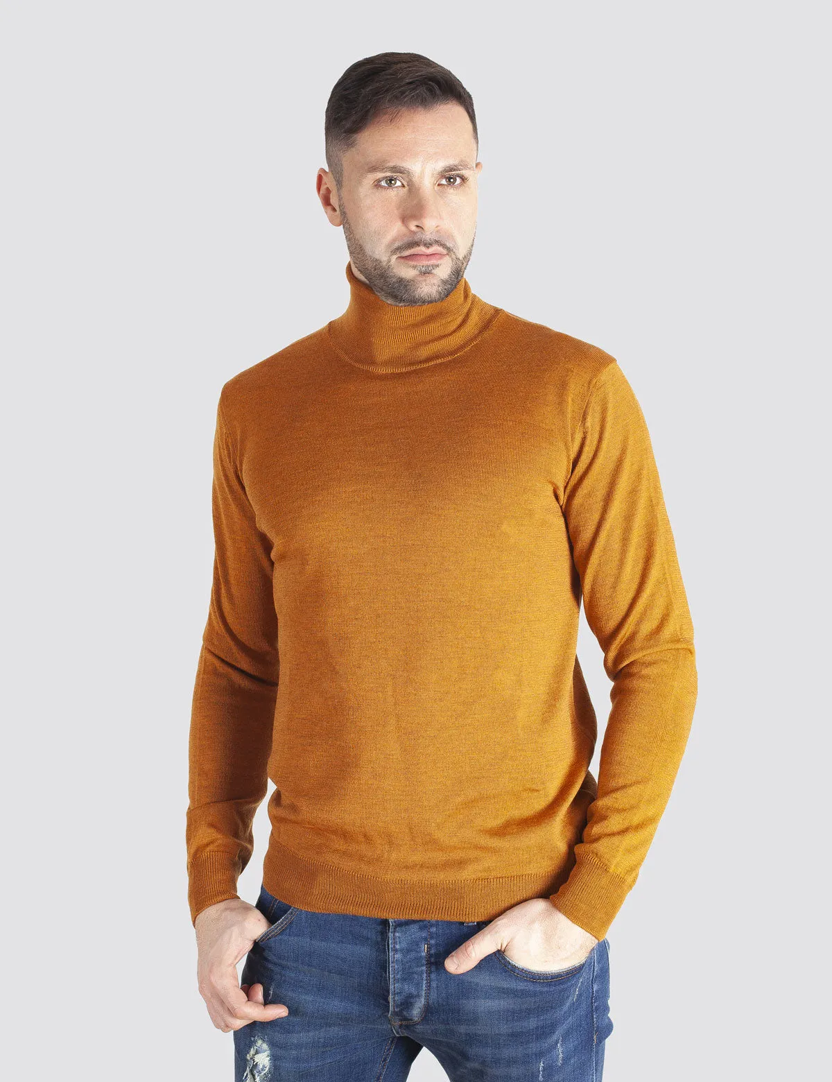 Maglione Dolcevita - Uomo, Autunno/Inverno - 100% Lana Vergine Merino Extrafine Mulesing Free - 100% Made in Italy | Brunella Go