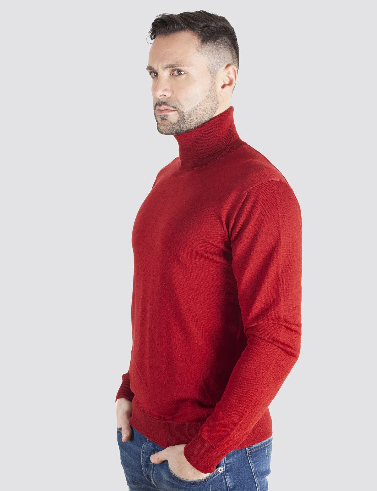 Maglione Dolcevita - Uomo, Autunno/Inverno - 100% Lana Vergine Merino Extrafine Mulesing Free - 100% Made in Italy | Brunella Go