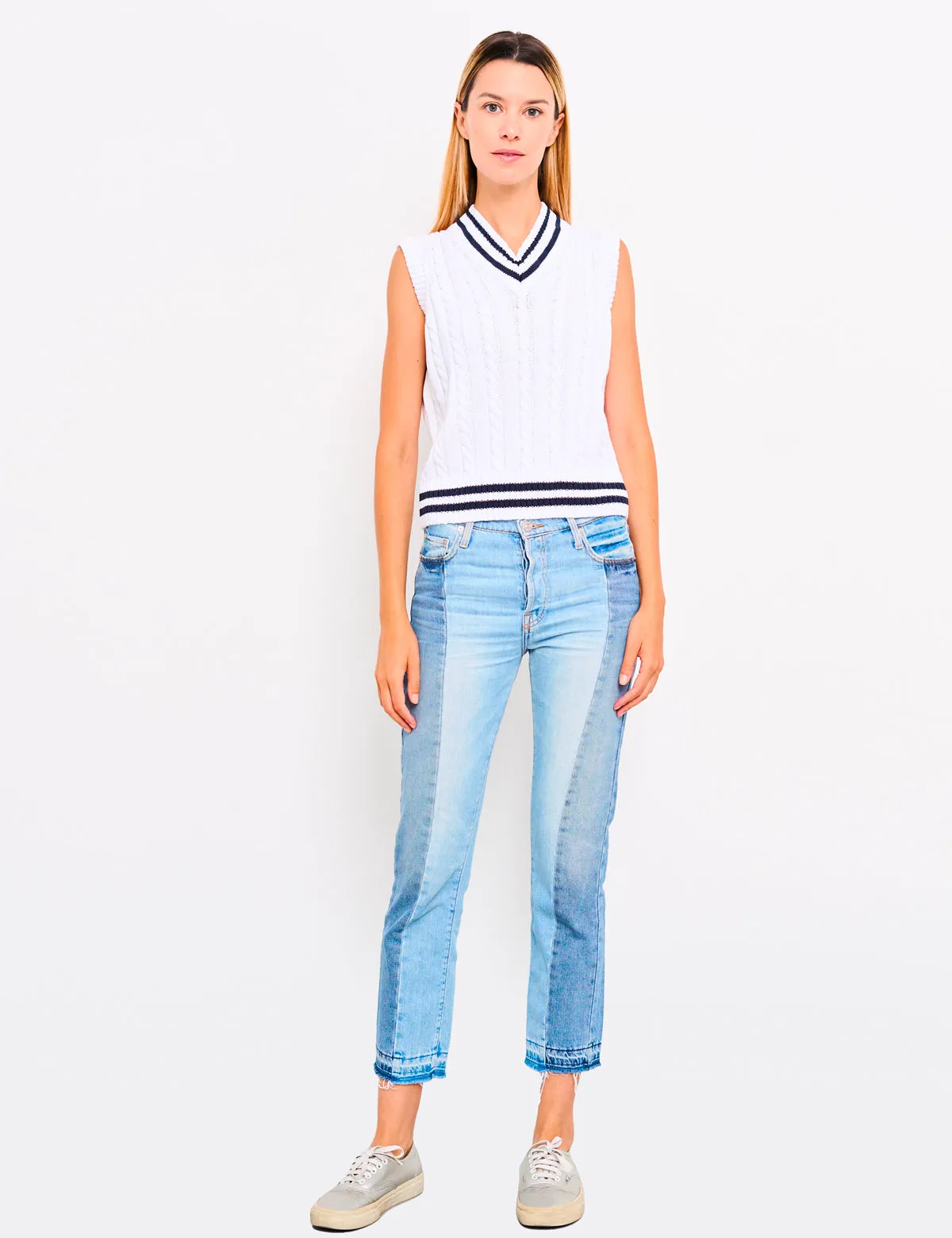 Maglione Gilet Senza Maniche - da Donna, in 100% Cotone Organico | Brunella Gori