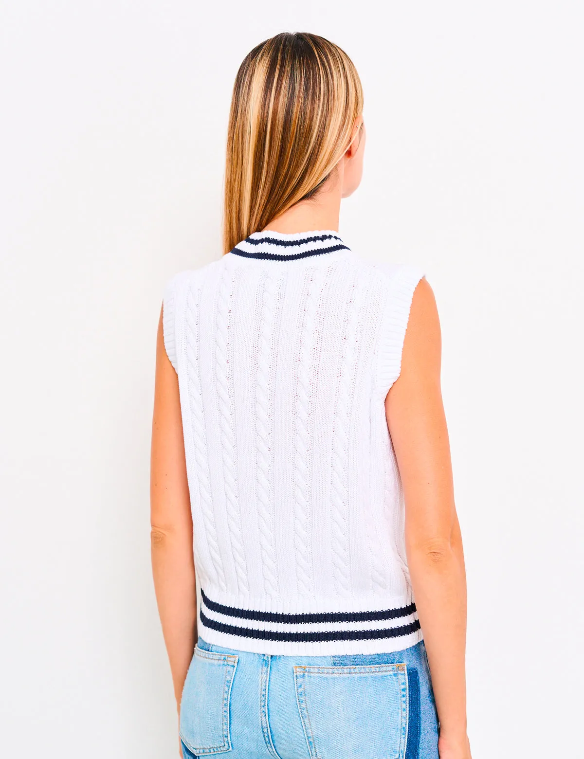 Maglione Gilet Senza Maniche - da Donna, in 100% Cotone Organico | Brunella Gori