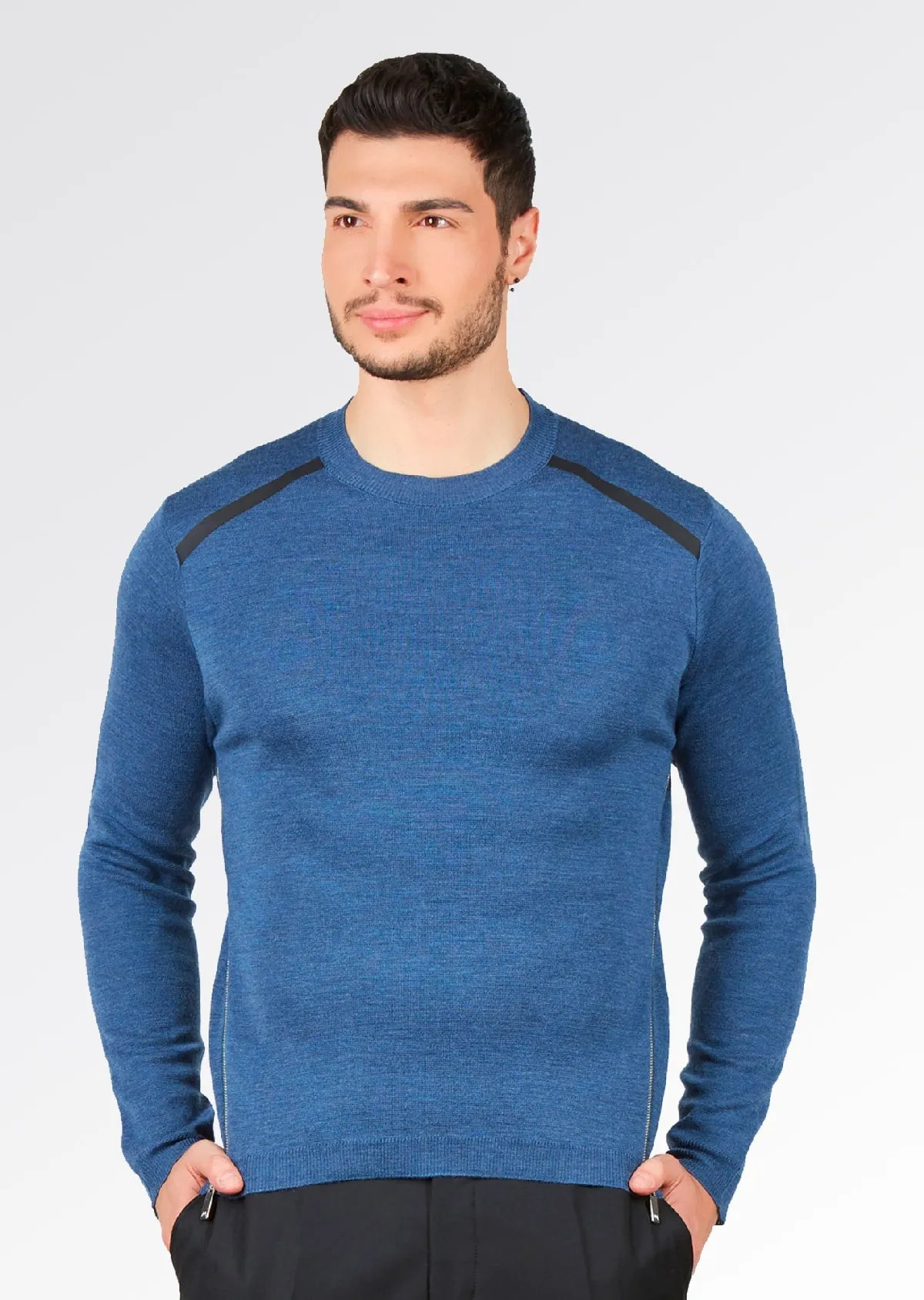 Maglione Girocollo - Uomo, Autunno/Inverno - 100% Lana Merino Extrafine   - Brunella Gori