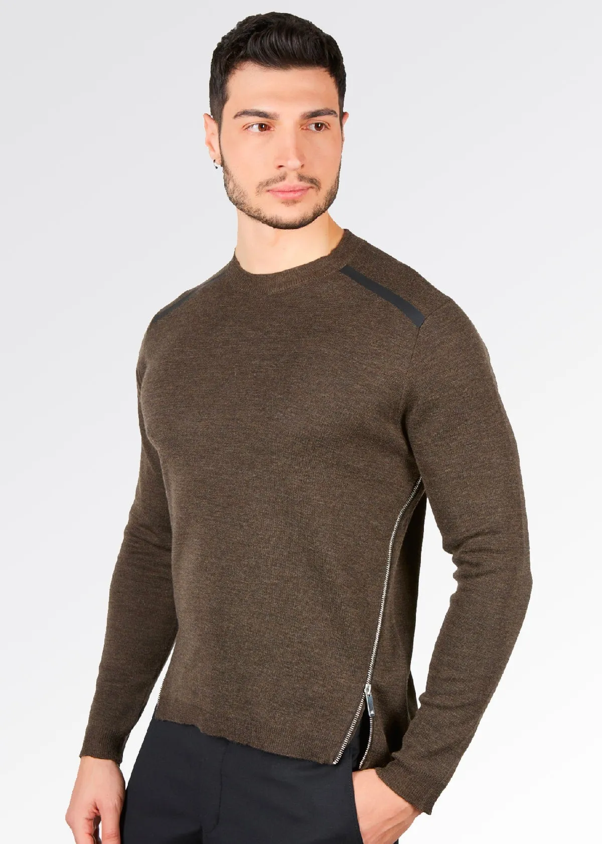 Maglione Girocollo - Uomo, Autunno/Inverno - 100% Lana Merino Extrafine   - Brunella Gori