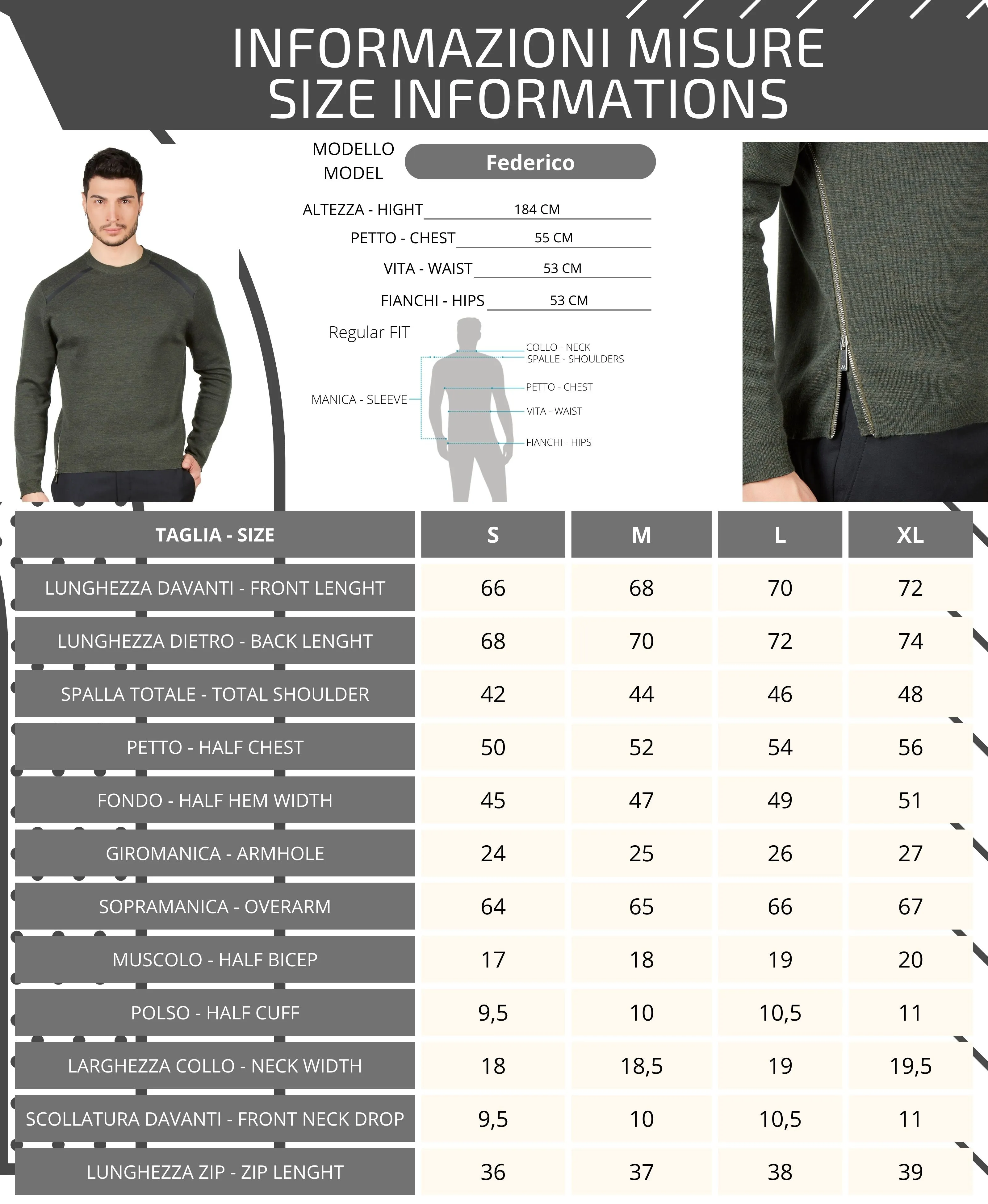 Maglione Girocollo - Uomo, Autunno/Inverno - 100% Lana Merino Extrafine   - Brunella Gori