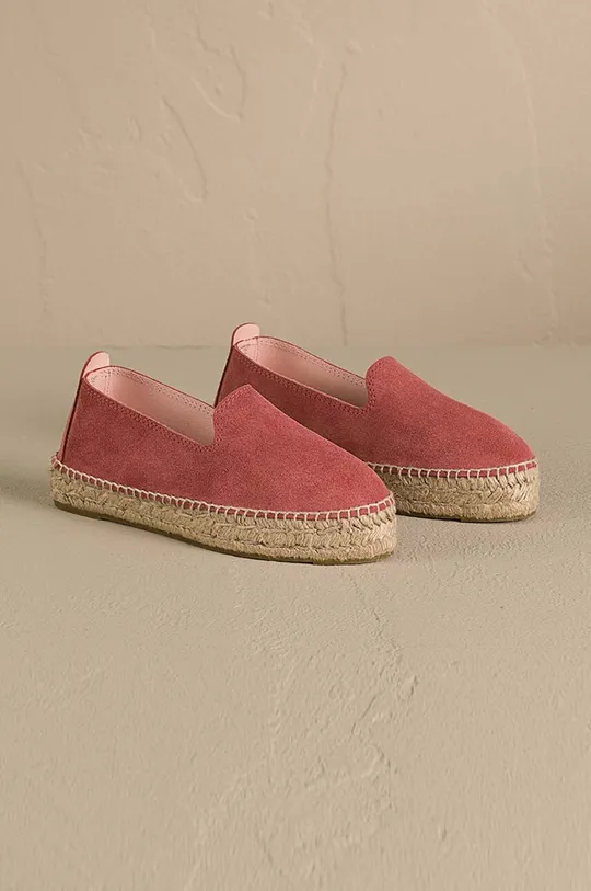 Manebi espadrillas in pelle scamosciata Hamptons Double Sole Espadrilles