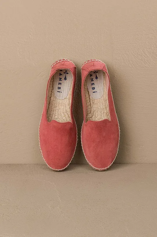 Manebi espadrillas in pelle scamosciata Hamptons Double Sole Espadrilles