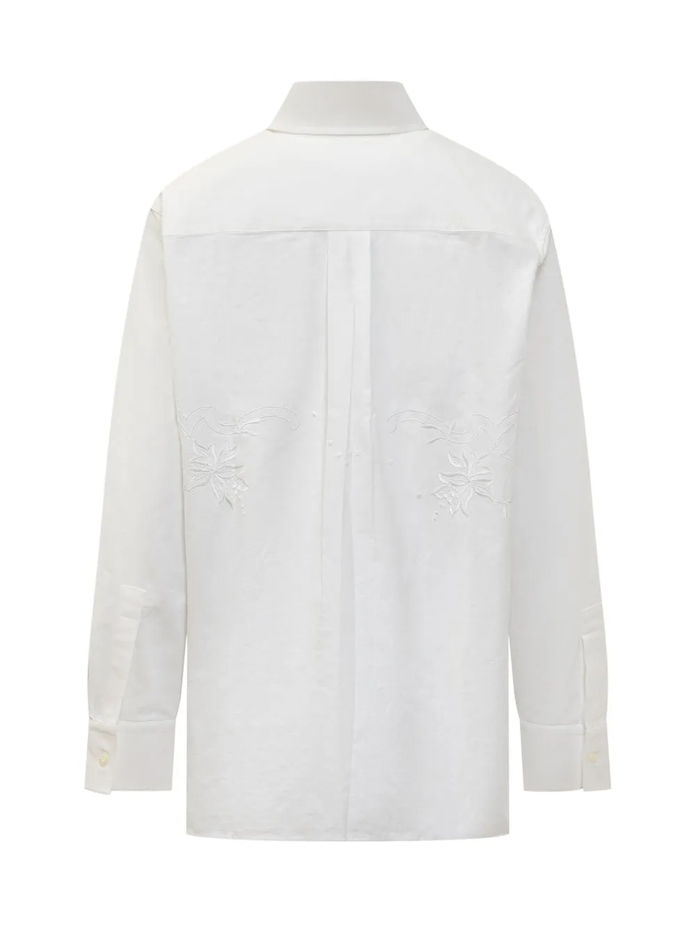 MARINE SERRE Camicia con Ricamo e Logo  