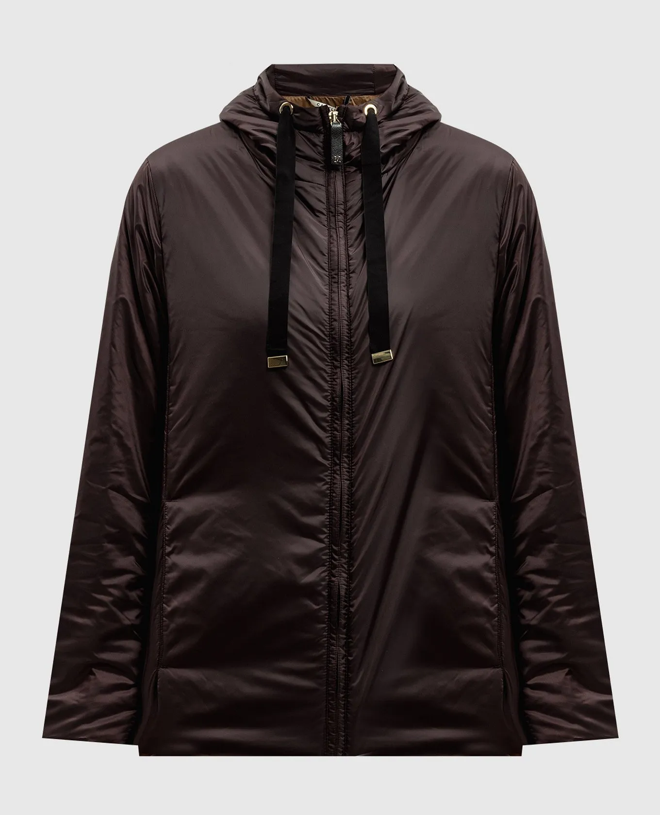 Max Mara Giubbotto GREENH bordeaux con patch logo GREENH