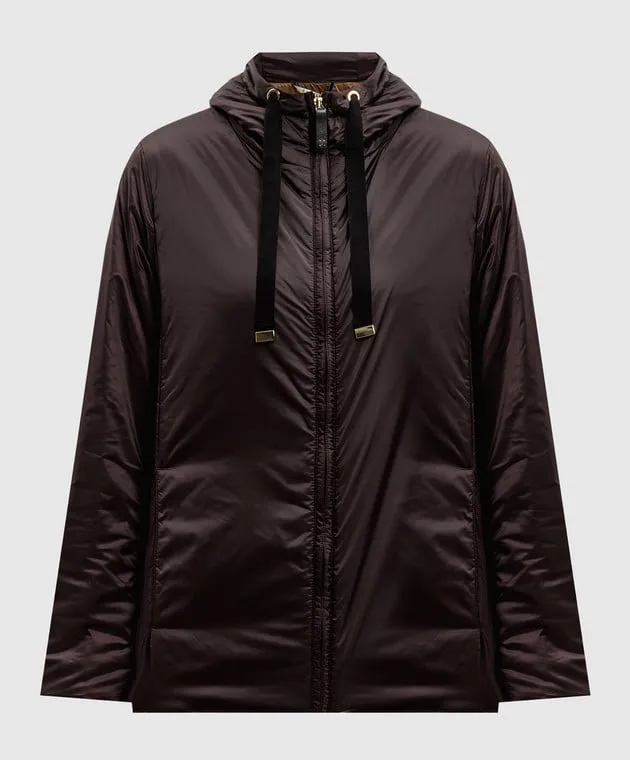 Max Mara Giubbotto GREENH bordeaux con patch logo GREENH