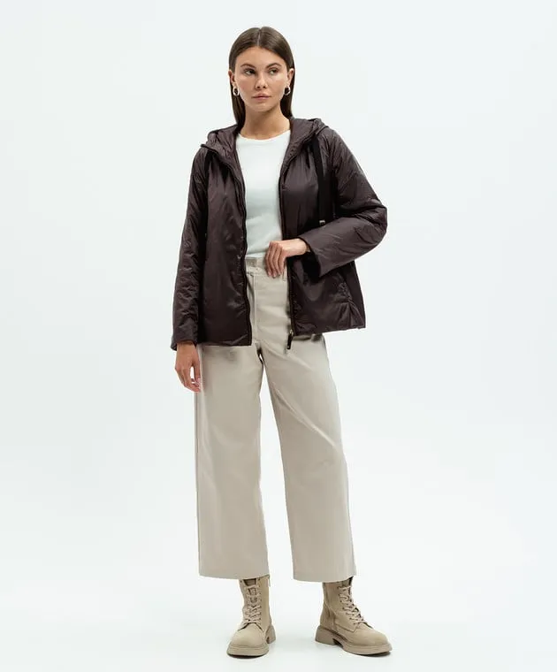 Max Mara Giubbotto GREENH bordeaux con patch logo GREENH