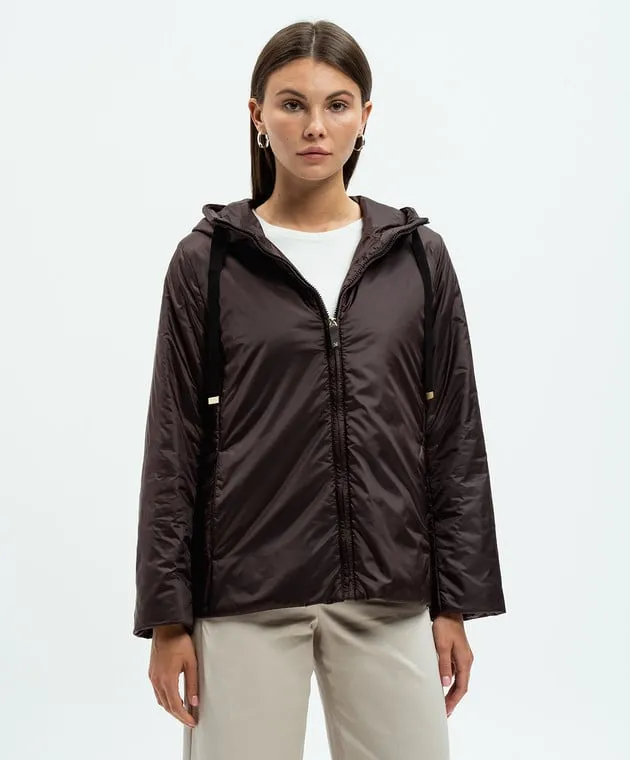 Max Mara Giubbotto GREENH bordeaux con patch logo GREENH