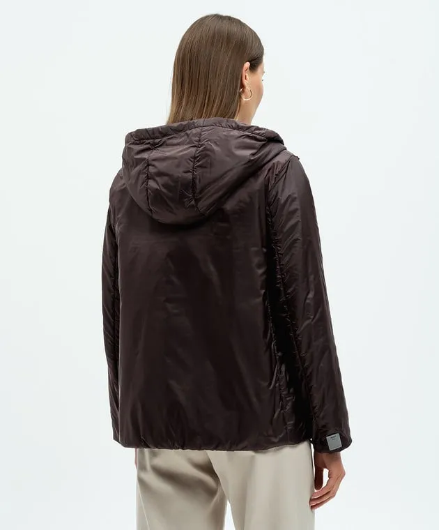 Max Mara Giubbotto GREENH bordeaux con patch logo GREENH