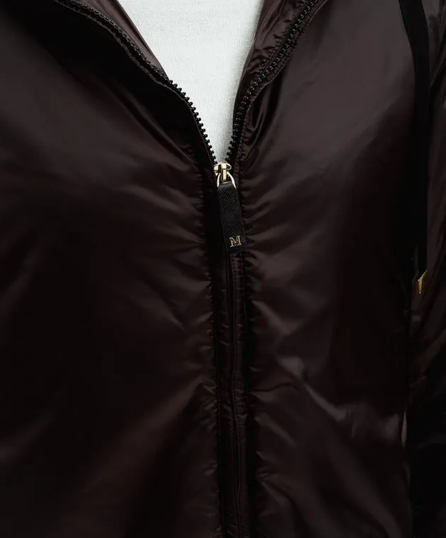 Max Mara Giubbotto GREENH bordeaux con patch logo GREENH