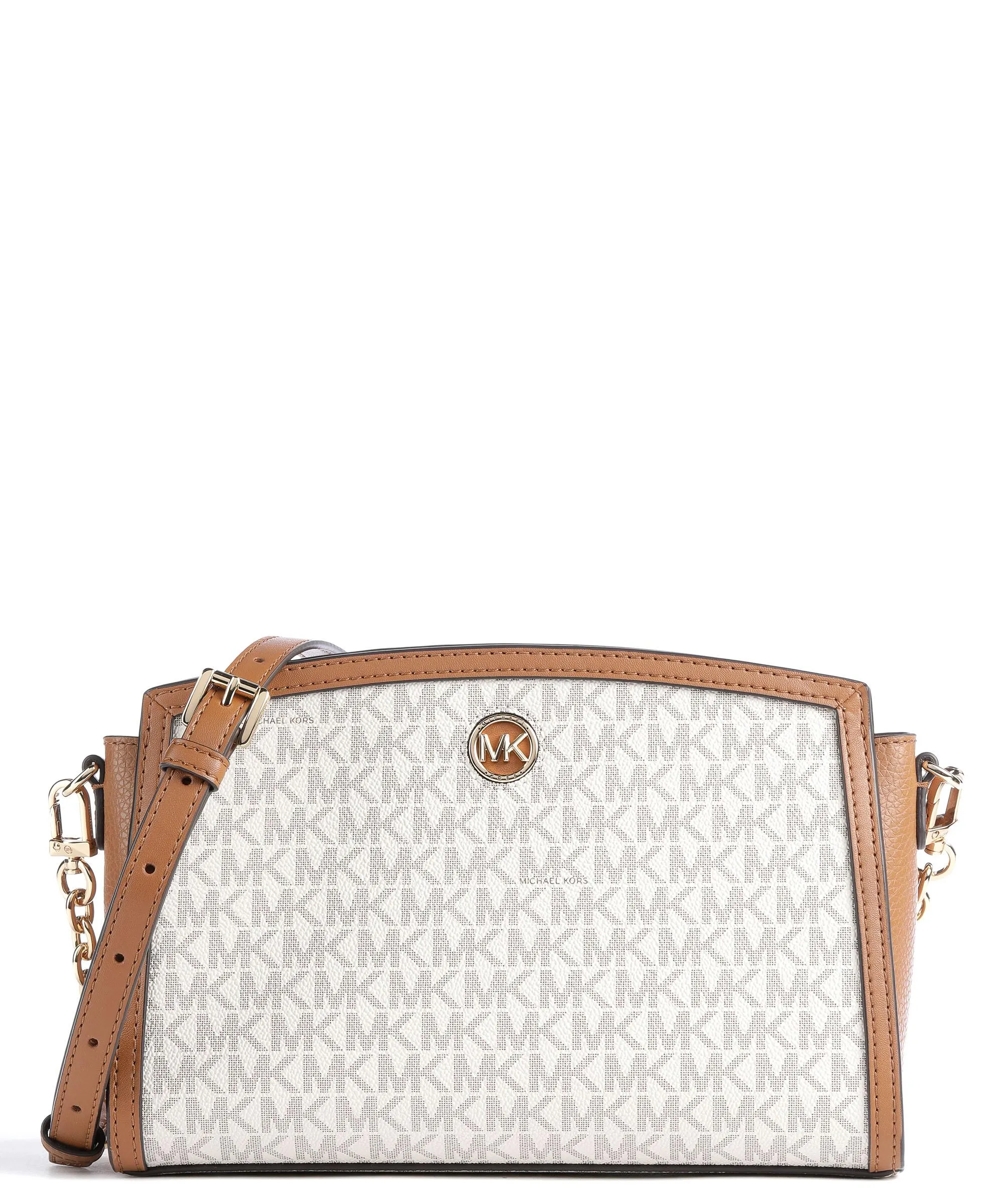  Michael Kors Chantal Borsa a tracolla tela avorio/marrone  