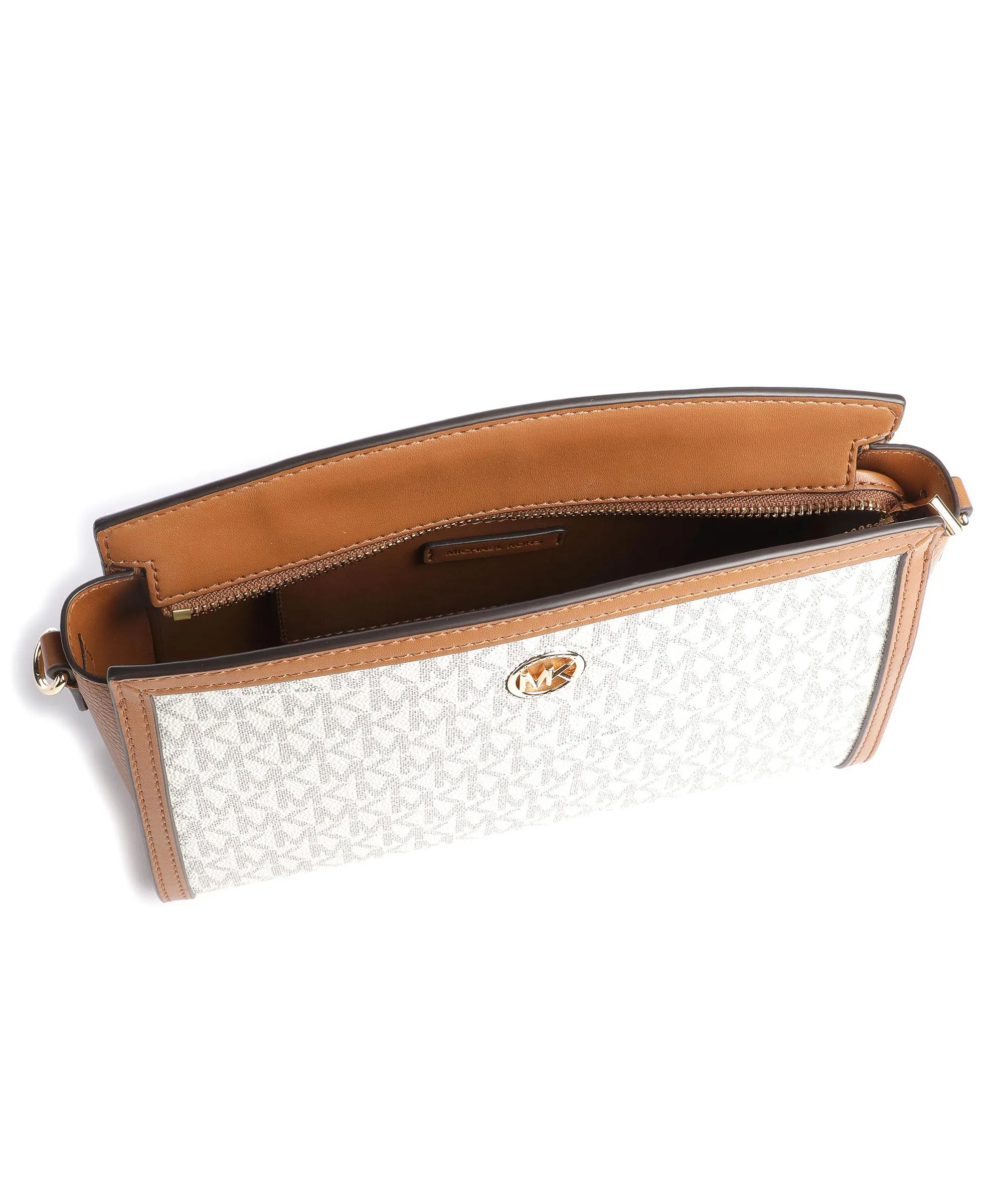 Michael Kors Chantal Borsa a tracolla tela avorio/marrone  