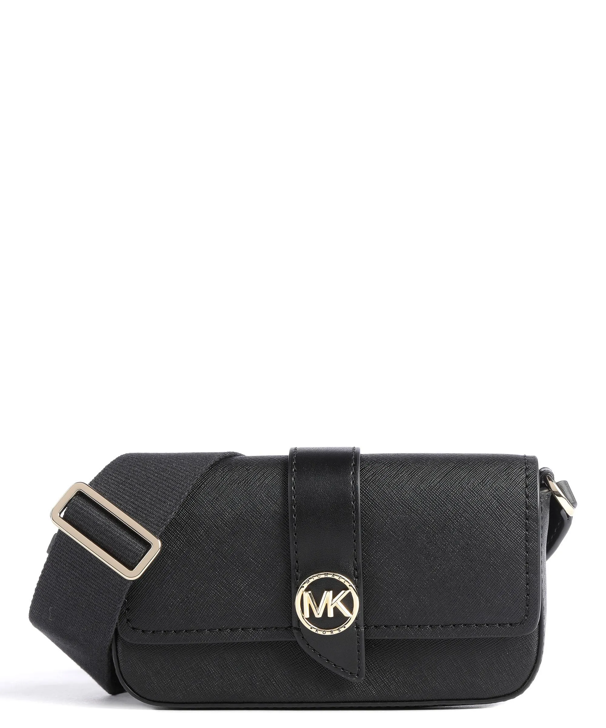 Michael Kors Greenwich Borsa a tracolla pelle di vacchetta saffiano nero  