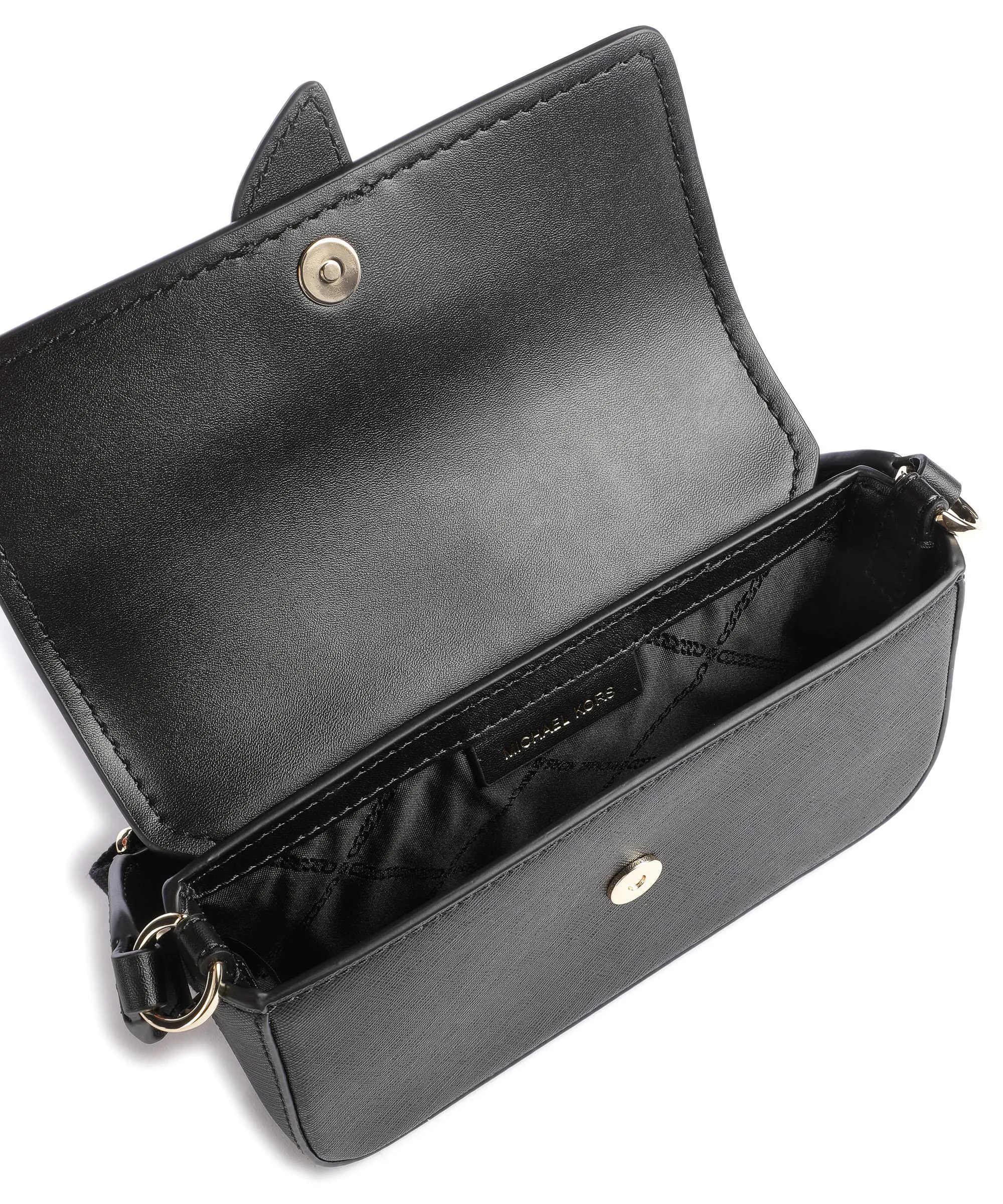  Michael Kors Greenwich Borsa a tracolla pelle di vacchetta saffiano nero  