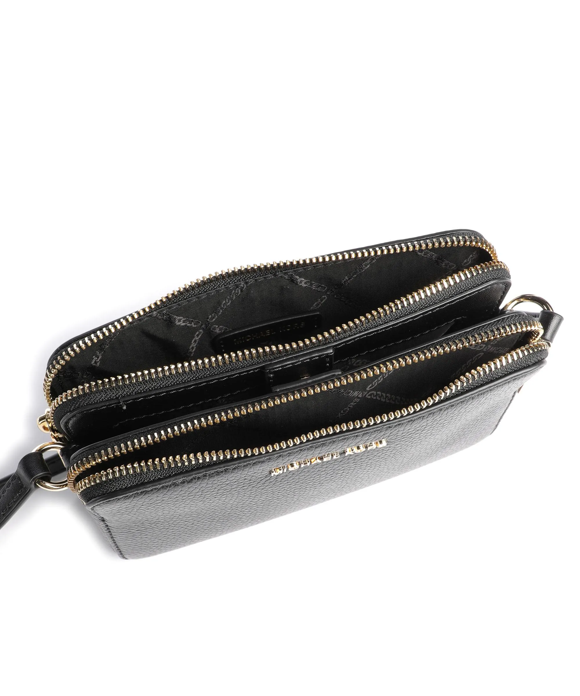  Michael Kors Jet Set Borsa a tracolla pelle di vacchetta grana nero  