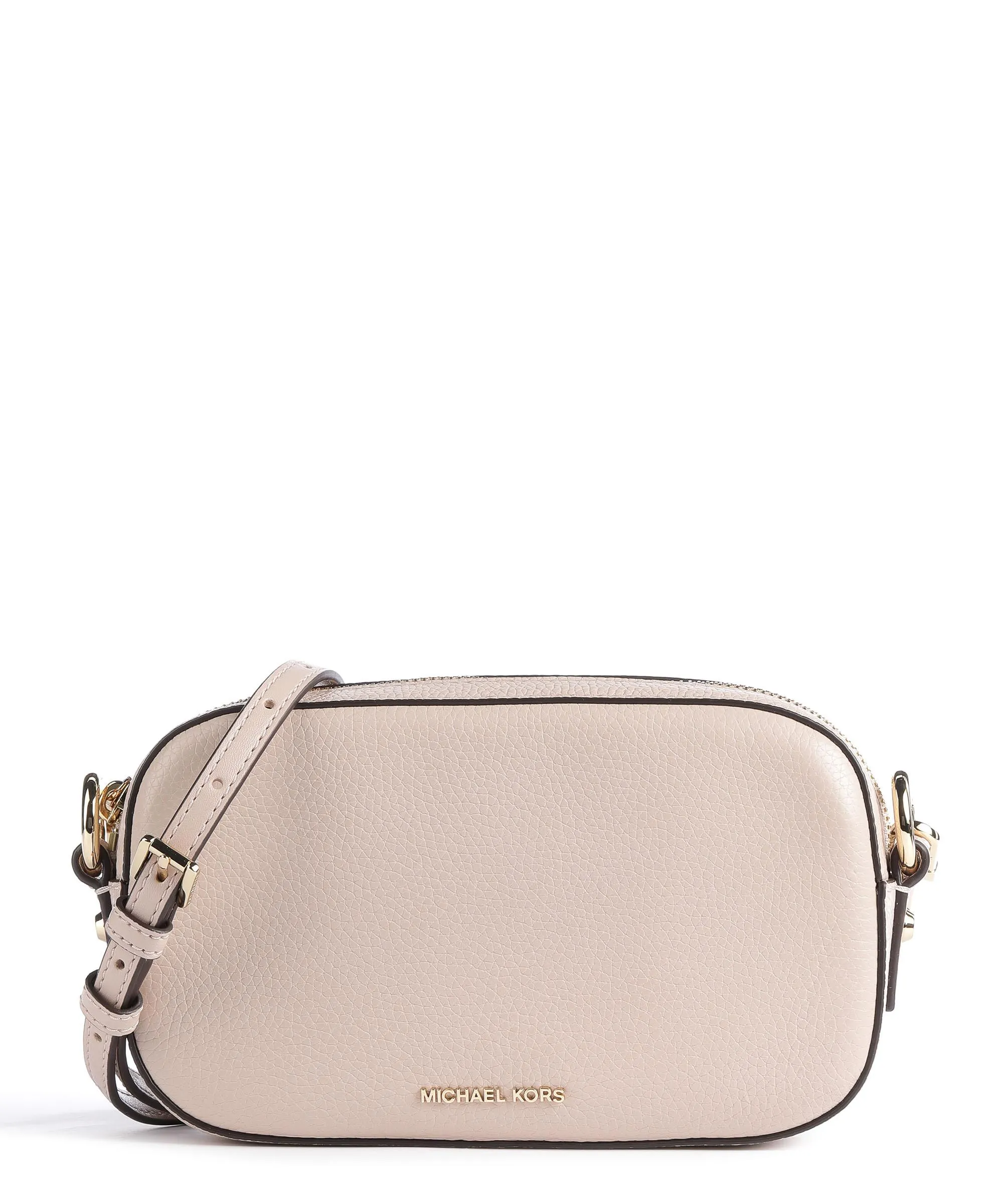  Michael Kors Jet Set Borsa a tracolla pelle di vacchetta grana, tela beige/marrone  