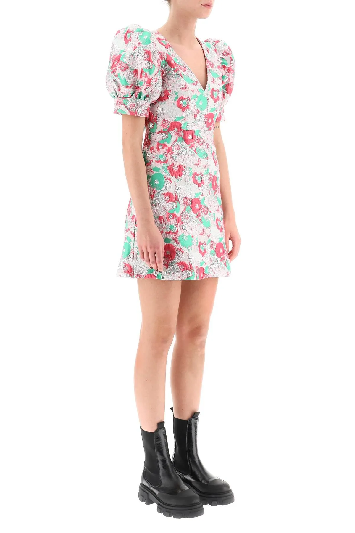 Mini Abito In Jacquard Effetto 3 D