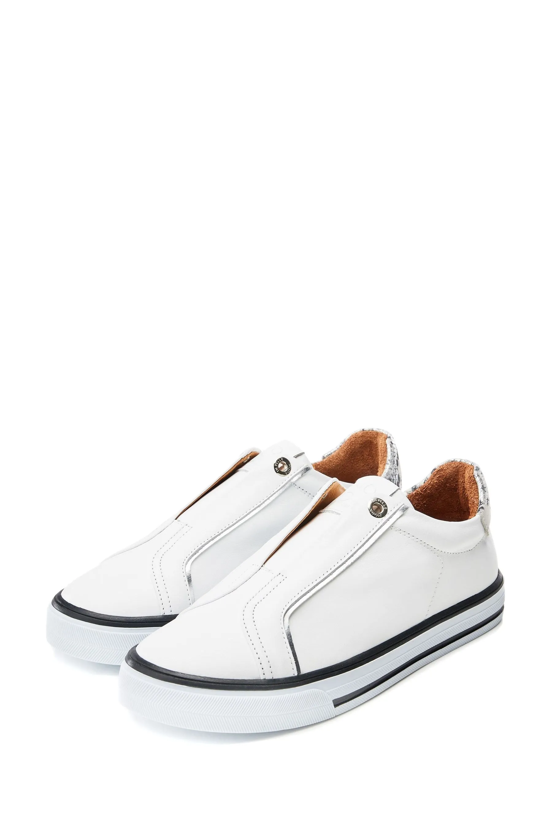 Moda in Pelle Benni Elastic Slip On Foxing Sole Scarpe da ginnastica    