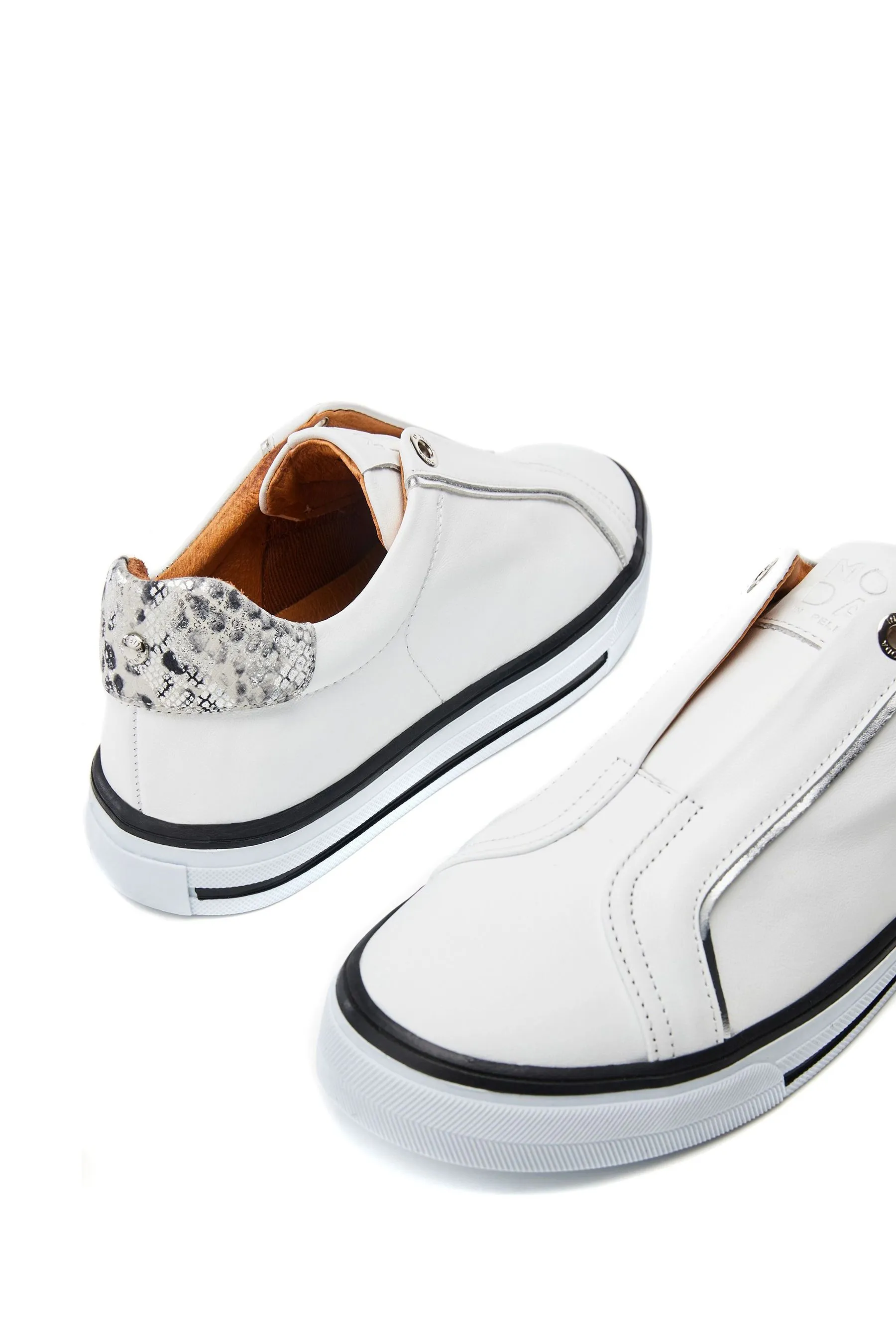 Moda in Pelle Benni Elastic Slip On Foxing Sole Scarpe da ginnastica    