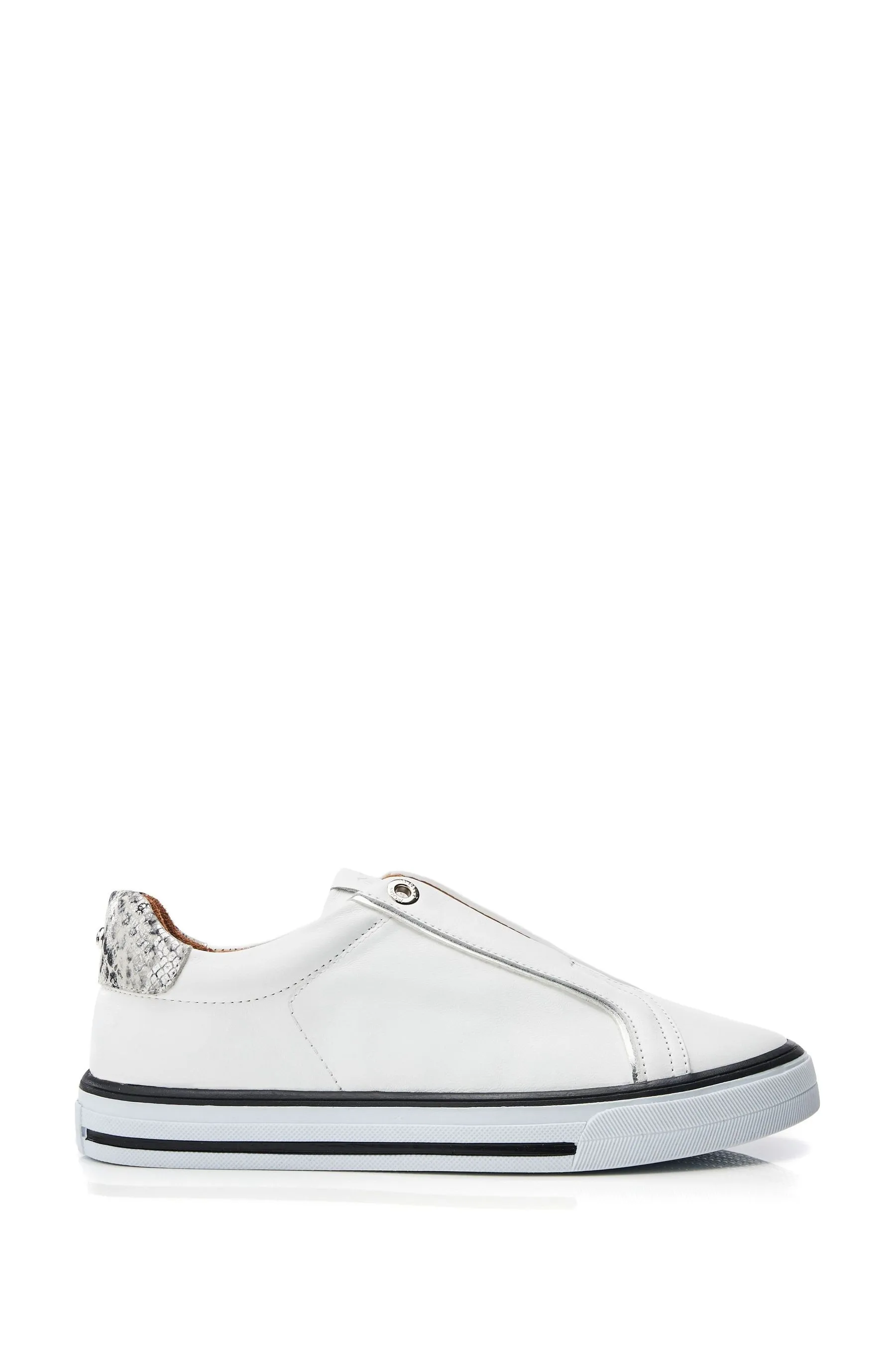 Moda in Pelle Benni Elastic Slip On Foxing Sole Scarpe da ginnastica    