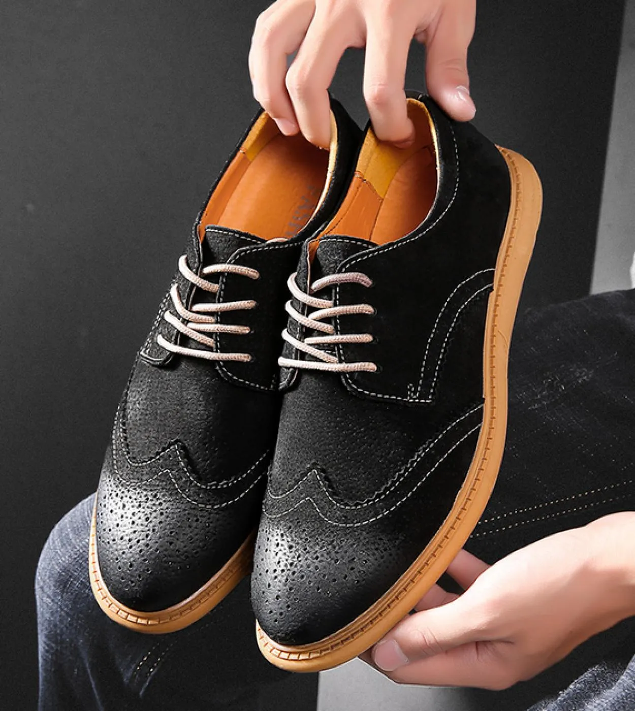 Moda uomo Bullock scarpe in pelle scarpe casual taglia 38 46 scarpe casual da uomo