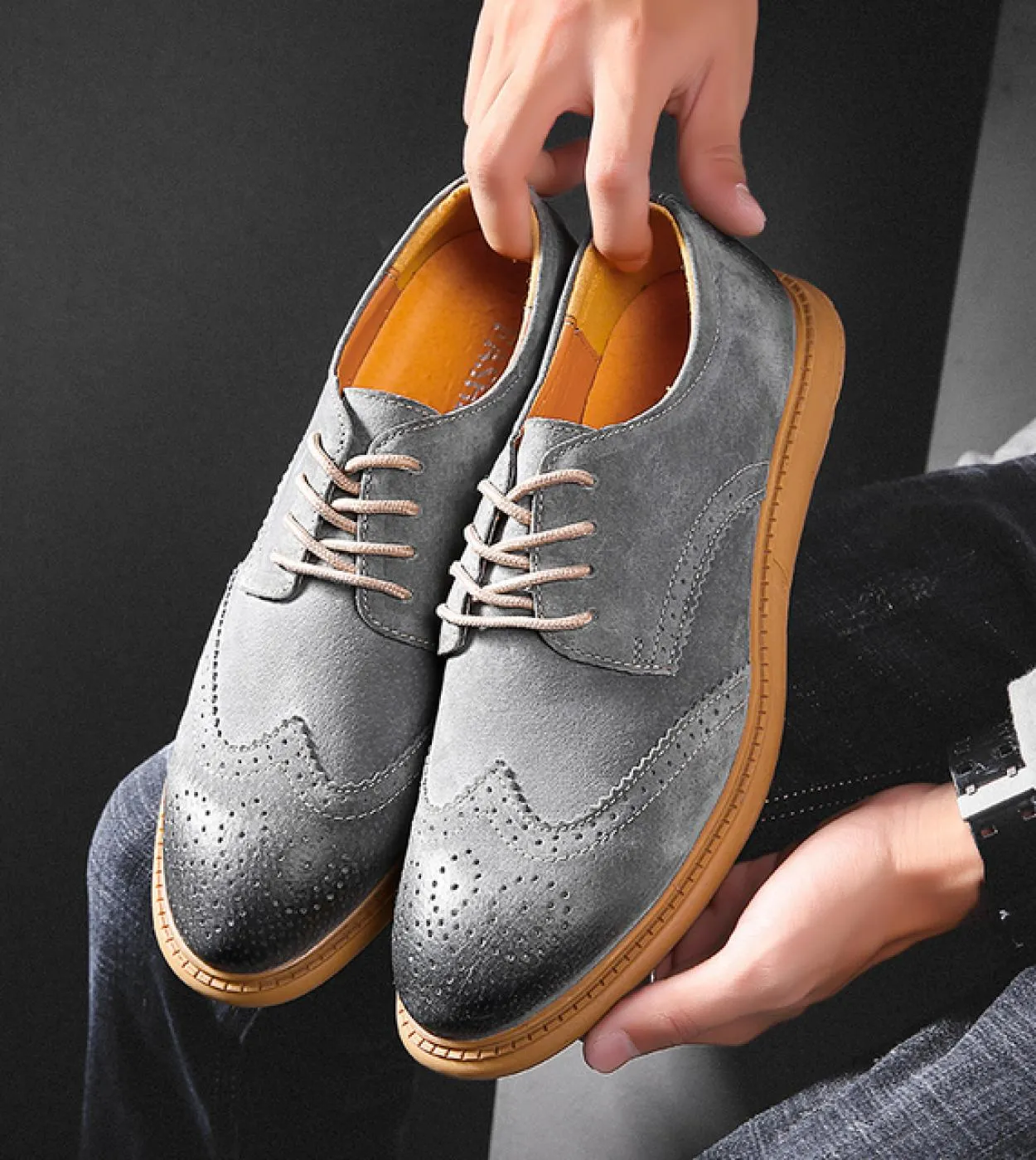 Moda uomo Bullock scarpe in pelle scarpe casual taglia 38 46 scarpe casual da uomo