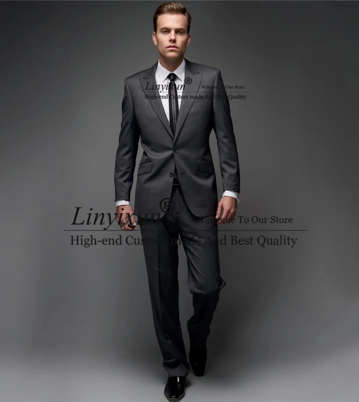 Moda uomo nero abiti slim fit formale business blazer 2 pezzi set matrimonio sposo smoking banchetto costume homme giacca P