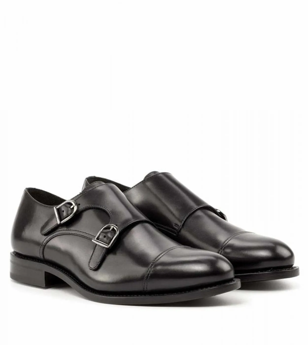 Monk Uomo Scarpe Pu Tinta unita Moda Affari Casual Festa Quotidiano Versatile Scarpa classica con doppia fibbia a tre stadi
