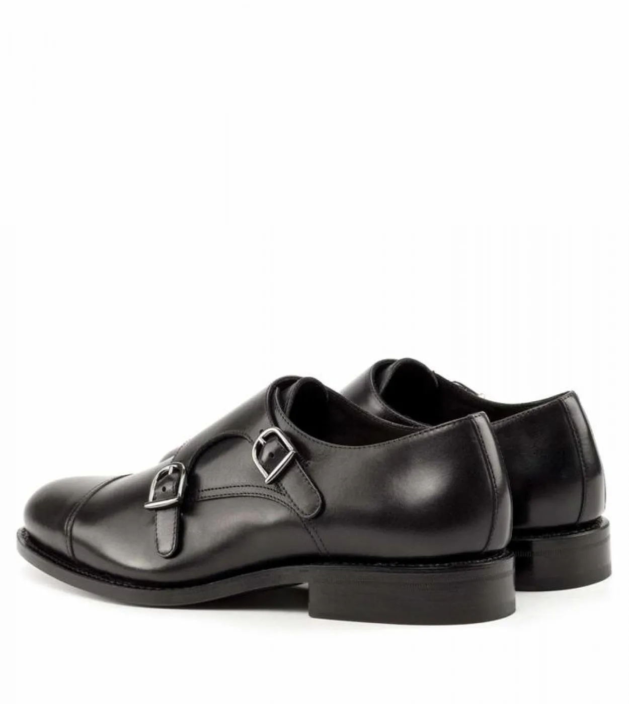 Monk Uomo Scarpe Pu Tinta unita Moda Affari Casual Festa Quotidiano Versatile Scarpa classica con doppia fibbia a tre stadi