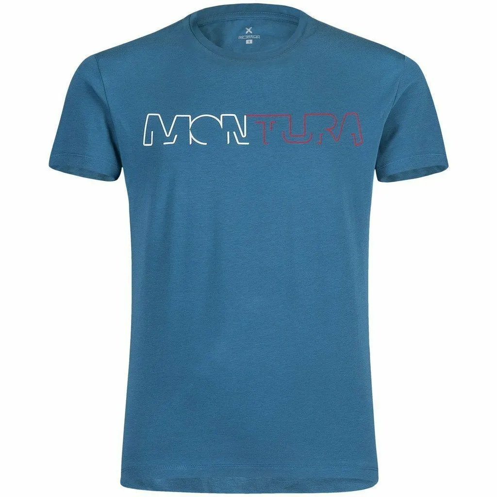 Montura Brand T-Shirt Blu Ottanio - Maglia Outdoor Uomo