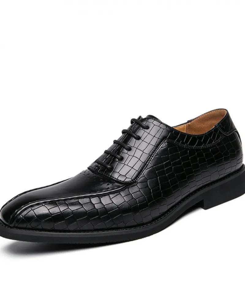 Nuove scarpe a punta con lacci in pelle verniciata marrone nero per uomo Casual Oxford Abito formale da sposa Sapatos Tenis Masc