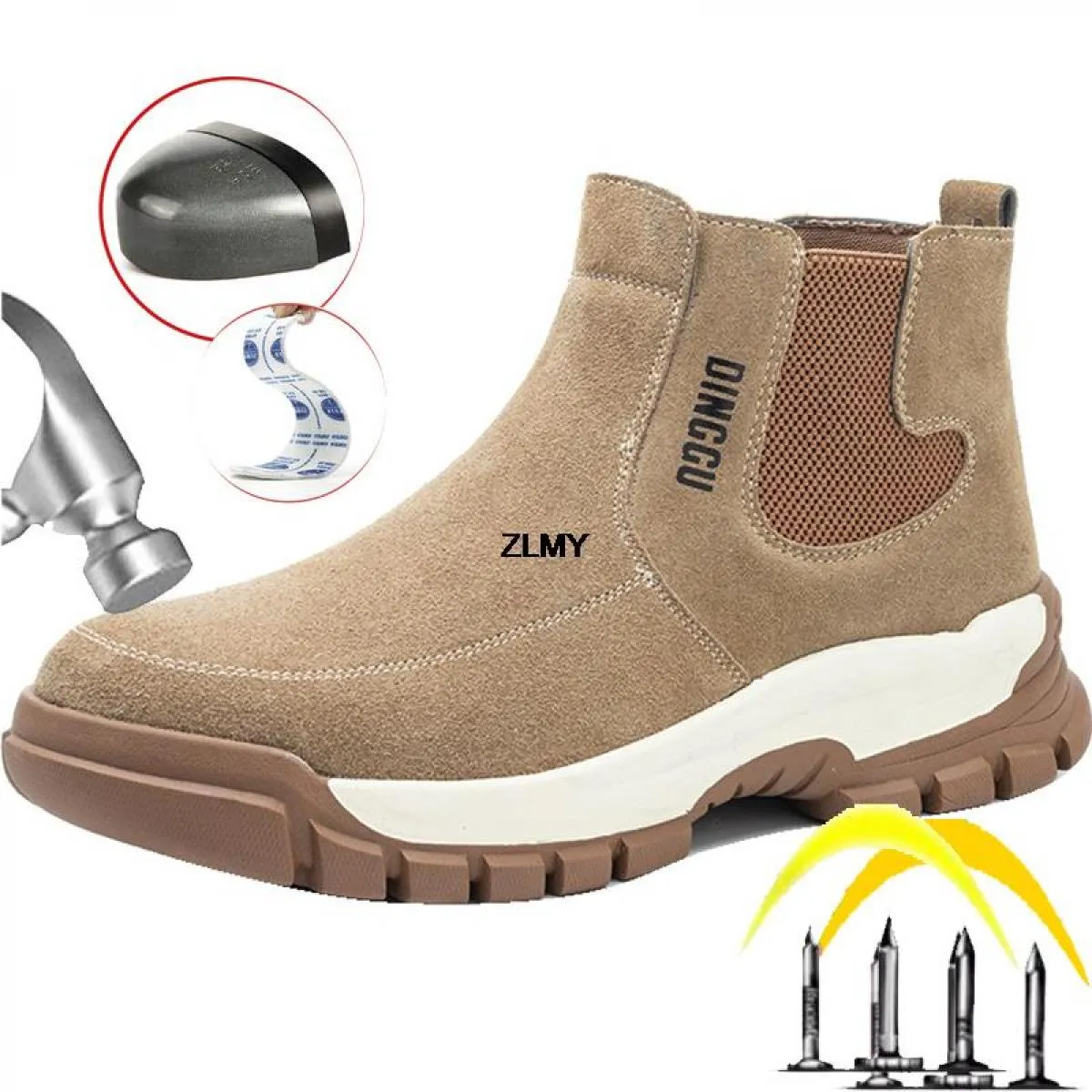 Nuove scarpe antinfortunistiche antiscintilla da uomo Scarpe da saldatore a prova di puntura con punta in acciaio Antismash Cost