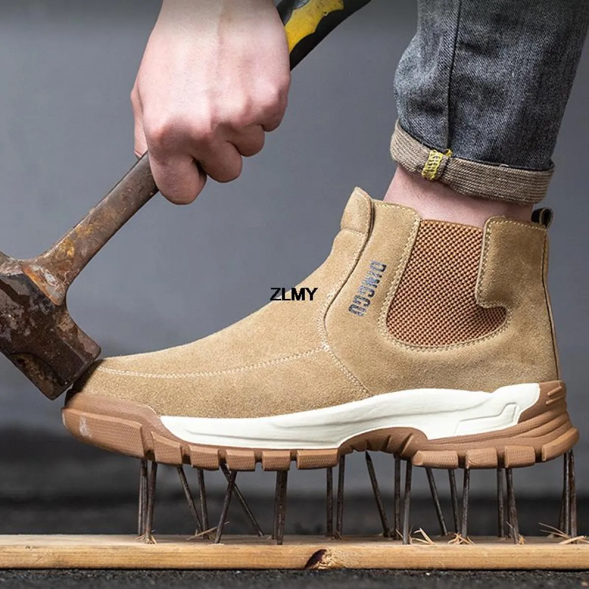 Nuove scarpe antinfortunistiche antiscintilla da uomo Scarpe da saldatore a prova di puntura con punta in acciaio Antismash Cost