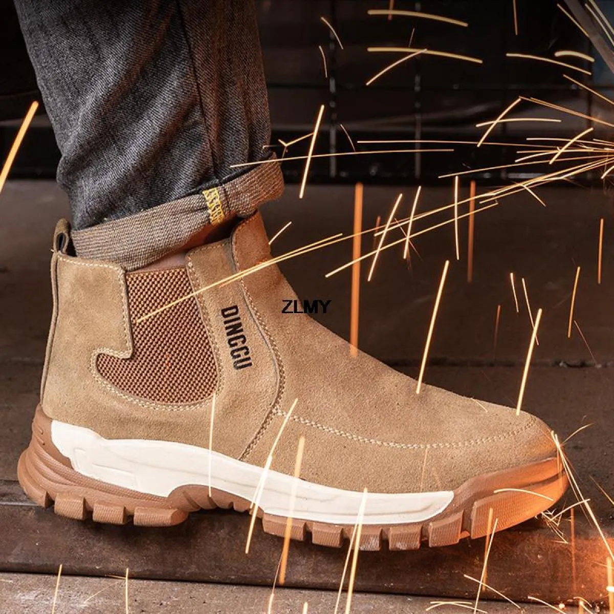 Nuove scarpe antinfortunistiche antiscintilla da uomo Scarpe da saldatore a prova di puntura con punta in acciaio Antismash Cost