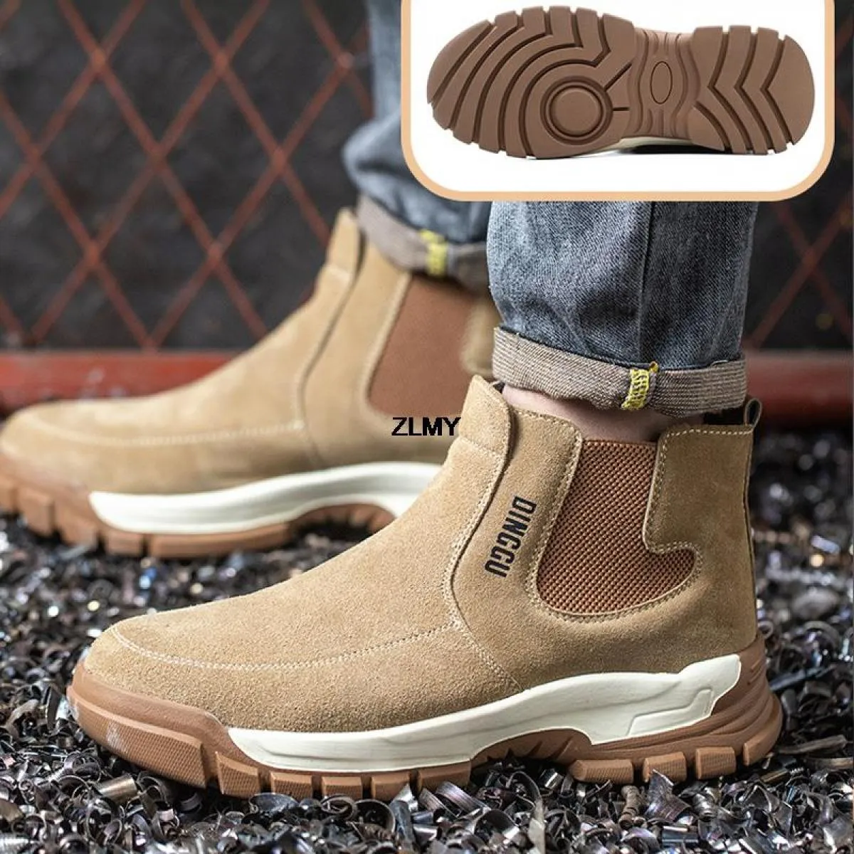 Nuove scarpe antinfortunistiche antiscintilla da uomo Scarpe da saldatore a prova di puntura con punta in acciaio Antismash Cost