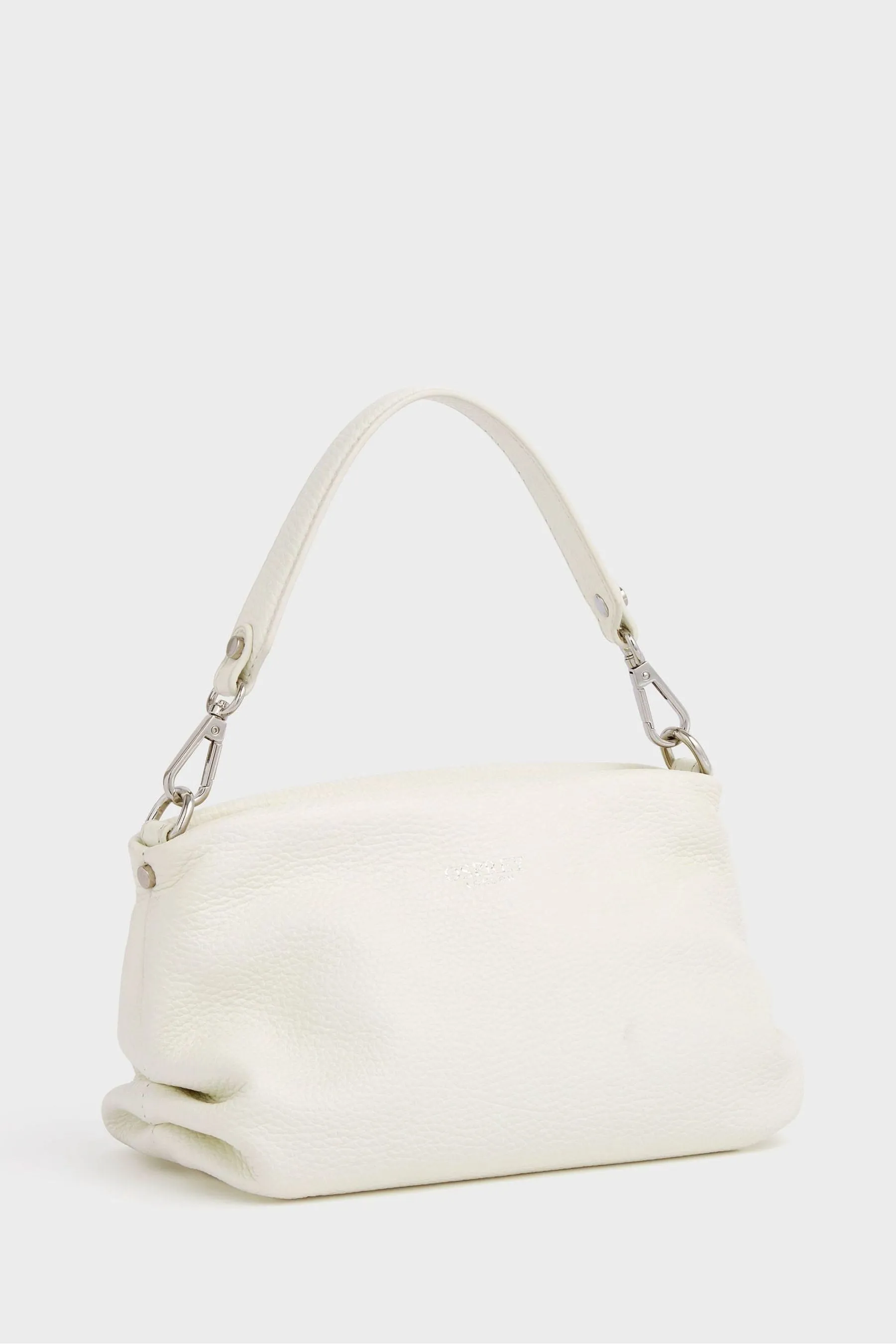 OSPREY LONDON - The Carina - Borsa a mano in pelle italiana con perle notte