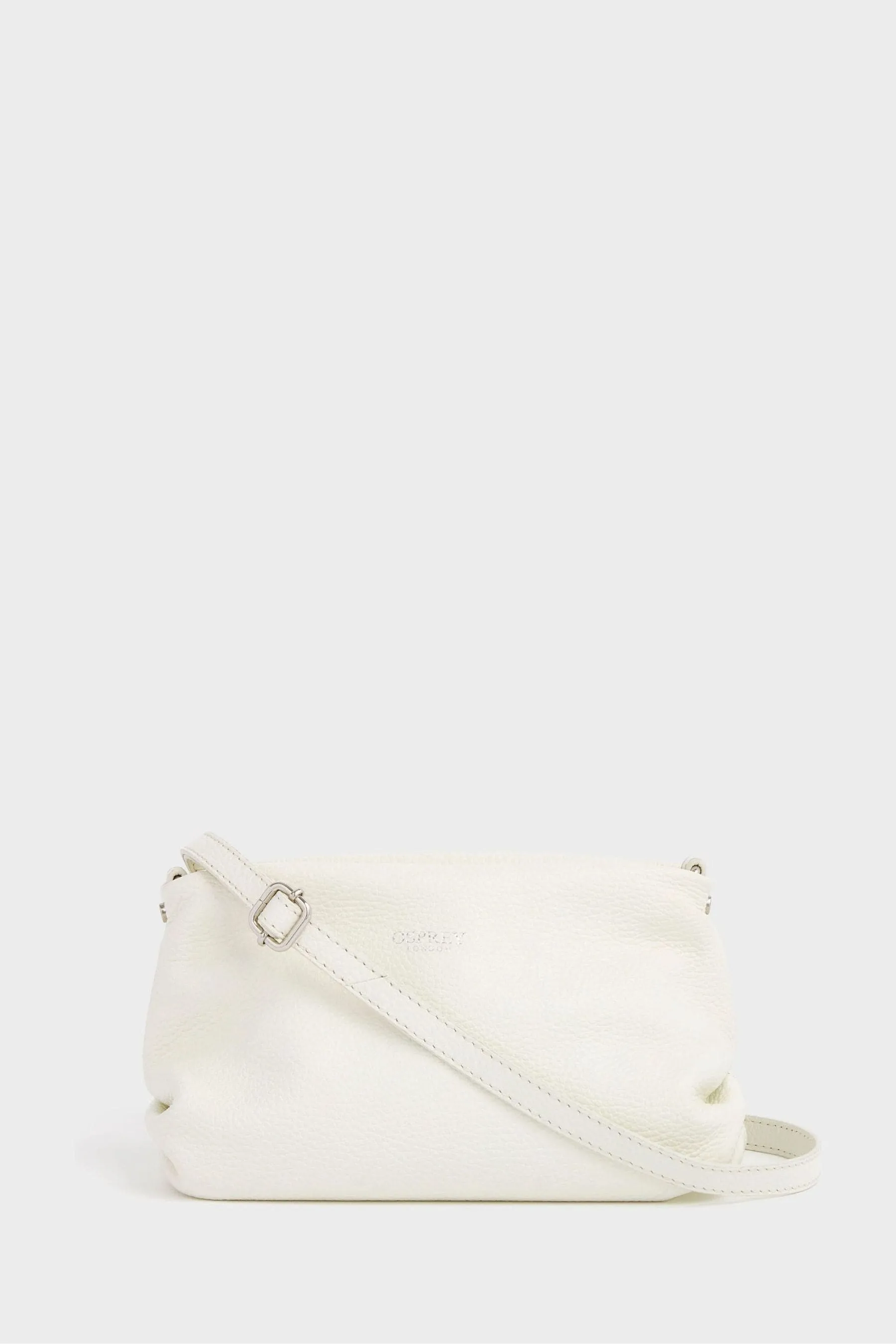 OSPREY LONDON - The Carina - Borsa a mano in pelle italiana con perle notte