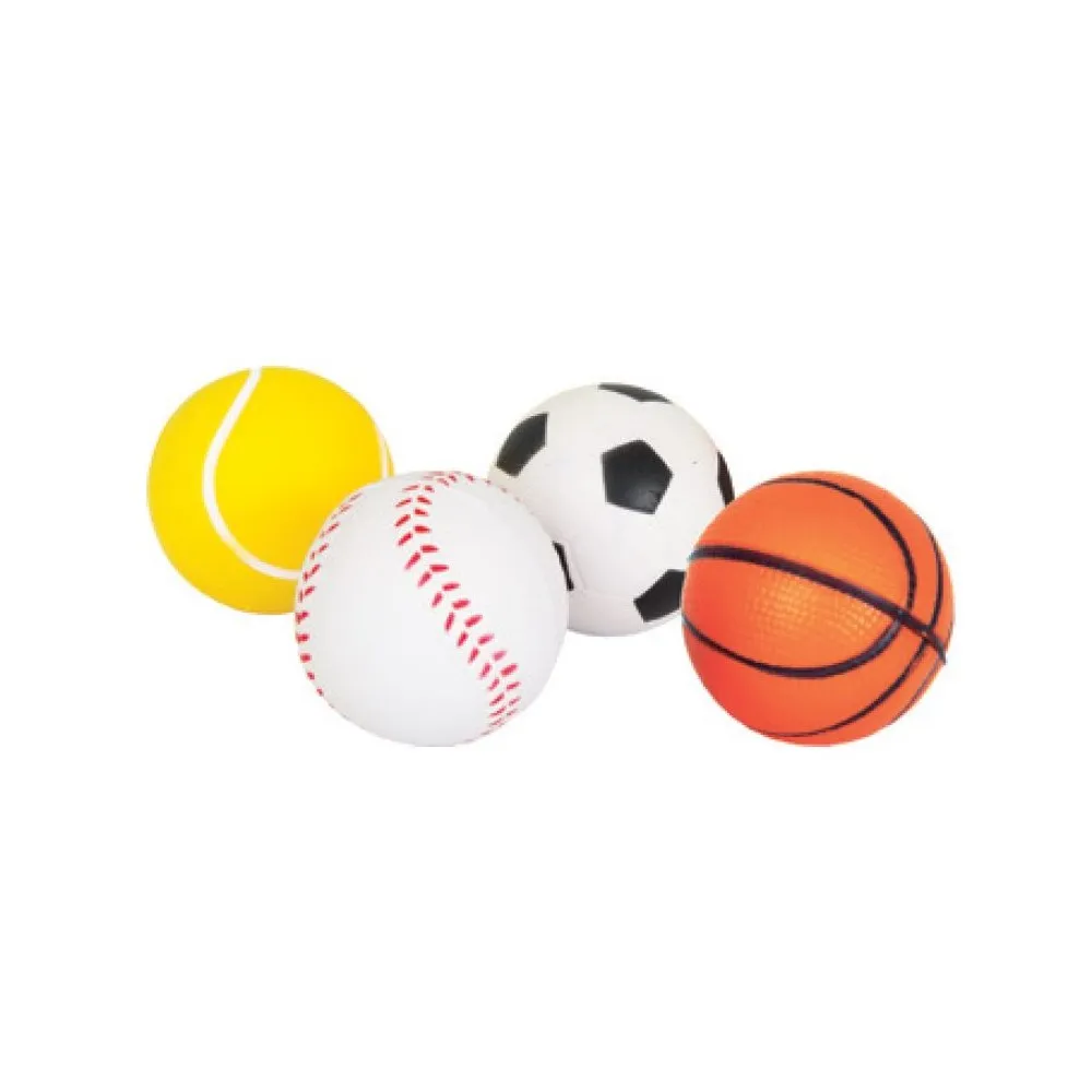 Palline in Spugna Basket Tennis Baseball Calcio, Ø 5 cm - Conf. 4