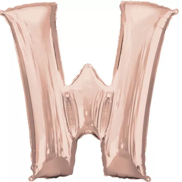 Palloncino foil lettera W oro rosa 41cm