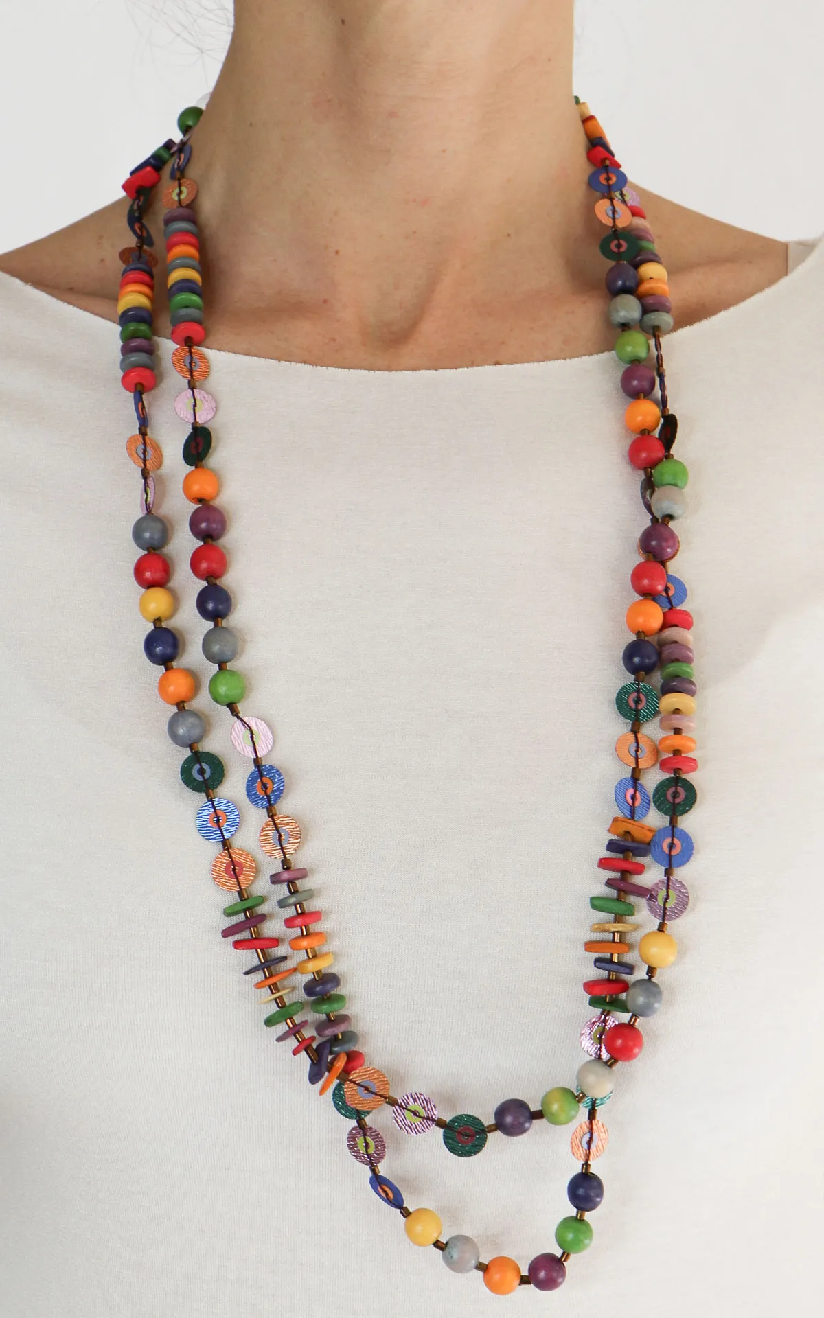 PALME – Collana palline e cerchi – Multicolor