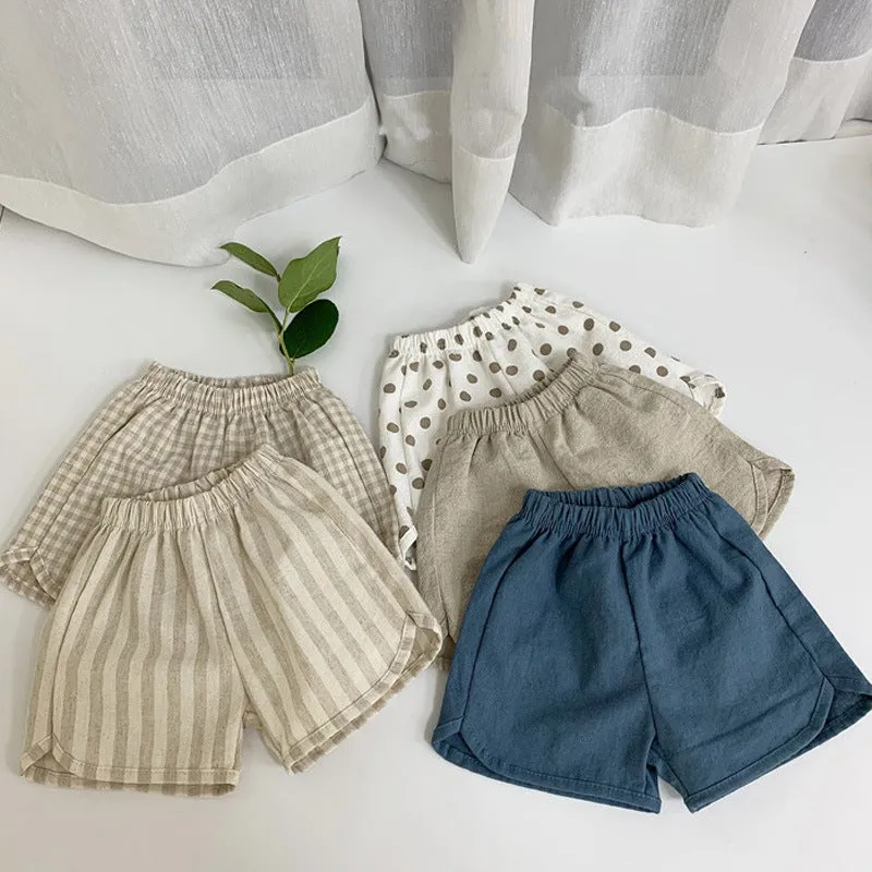 Pantaloncino estivo in cotone per bambini in stile coreano