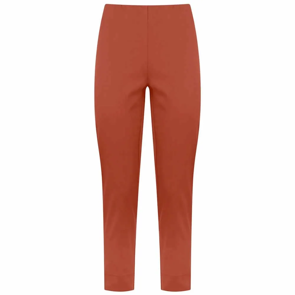 pantalone capri tinta unita d926py donna ragno 