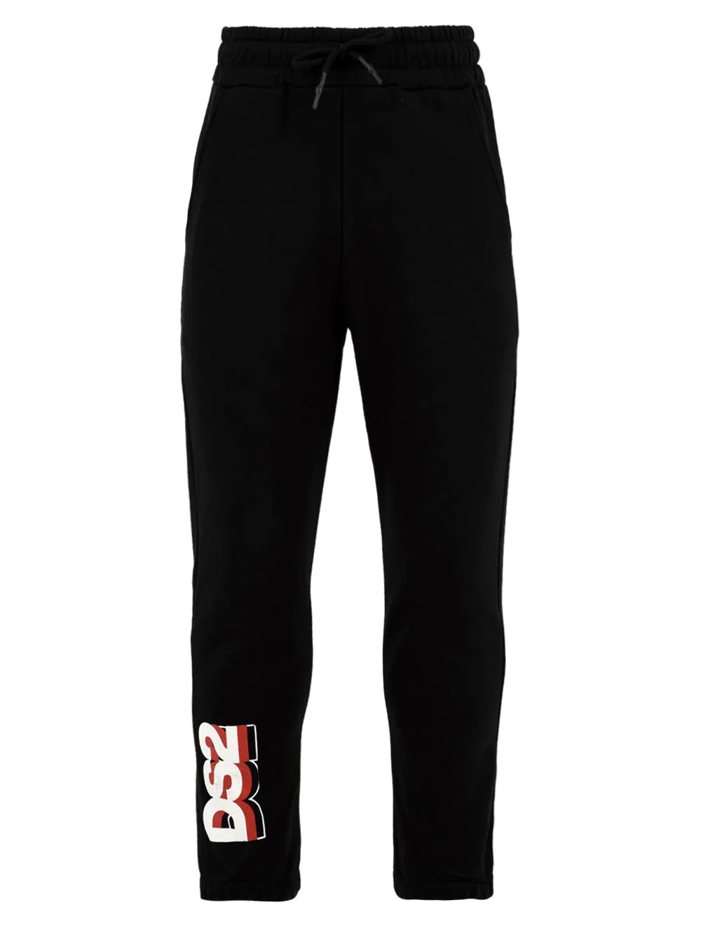 Pantalone tuta nero con logo in basso