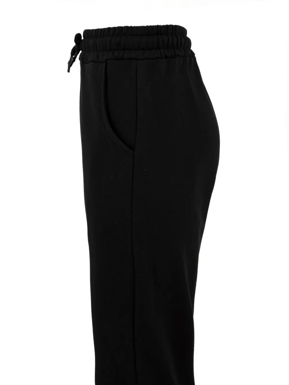 Pantalone tuta nero con logo in basso